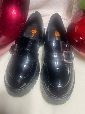 Fashion Nova Black Patent Loafers